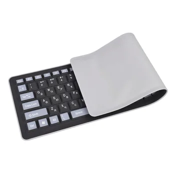 103keys rusijos Klaviatūros Raidžių Silicio Teclado Išdėstymas USB Sąsaja rusų Klaviatūra Lankstus Teclado PC Desktop Laptop Laidinis
