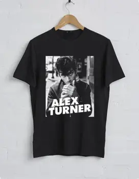 Alex Turner Arctic Monkeys Band Kelionių Black Marškinėliai Dydis Unisex Vyrai, Print T-Shirt Mens Vasaros