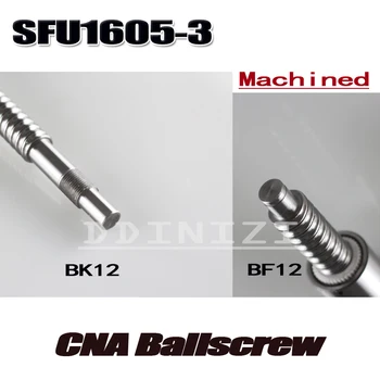 BallScrew SFU1605 -3 1000mm kamuolys varžtą C7 su 1605 jungė vieną kamuolys veržle BK/BF12 pabaigos apdirbta Medienos apdirbimo Mašinų Dalys