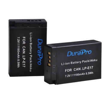 DuraPro 1180mAh LP-E17 LPE17 LP E17 Baterija + LCD USB Dual Kroviklis Canon EOS Rebel T6i 750D T6s 760D M3 8000D Kiss X8i