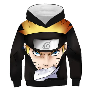 Hoodies Naruto Anime 3D Atspausdintas Palaidinukė Vaikų Mados Berniukas, Mergaitė Vaikai Megztinis su Gobtuvu Streetwear Atsitiktinis Striukė 4-14years