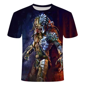 Interplanetary predator filmą 3D print t shirt Predator 6XL vyrų/moterų trumpomis rankovėmis t-shirt Harajuku streetwear Poros Viršūnių Tees