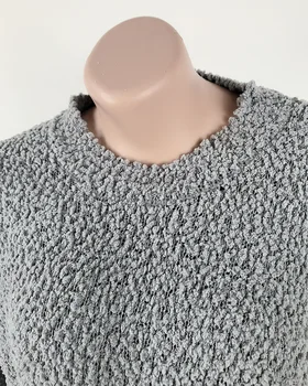 Moteriški Fuzzy Megzti Megztinis Sherpa Vilnos Pusėje Ritininės Visą Rankovėmis Megztinis Outwears