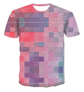Nauji vyriški 3D T-shirt mados vasaros T-Shirt Viršuje Vyrų kietas geometrinis kūrybiškumą 3D hip-hop T-shirt plius dydis s-6xl