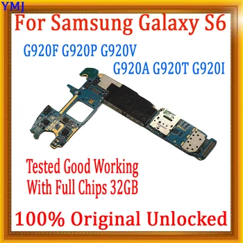 Originalus Samsung galaxy S6 G920F G920P G920V G920A G920T G920I Plokštė Visiškai atrakinta 32gb ES Versija su OS Sistema