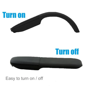 Silent Wireless Mouse Arc Touch Roller USB Portable Mause Ultra-Plonas Ergonomiškas Laser Žaidimų Lankstymo Pelėms 