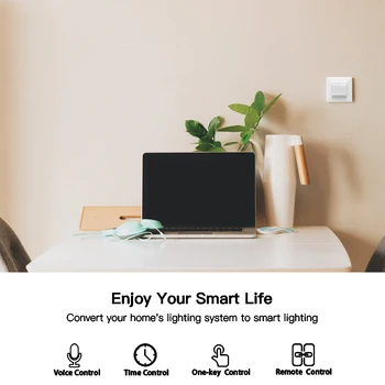 WiFi Smart Šviesos kištukinis Lizdas, Jungiklis Nuimamas Horizontalus Smart Gyvenimo Tuya Belaidžio Nuotolinio Valdymo Dirbti su Alexa 