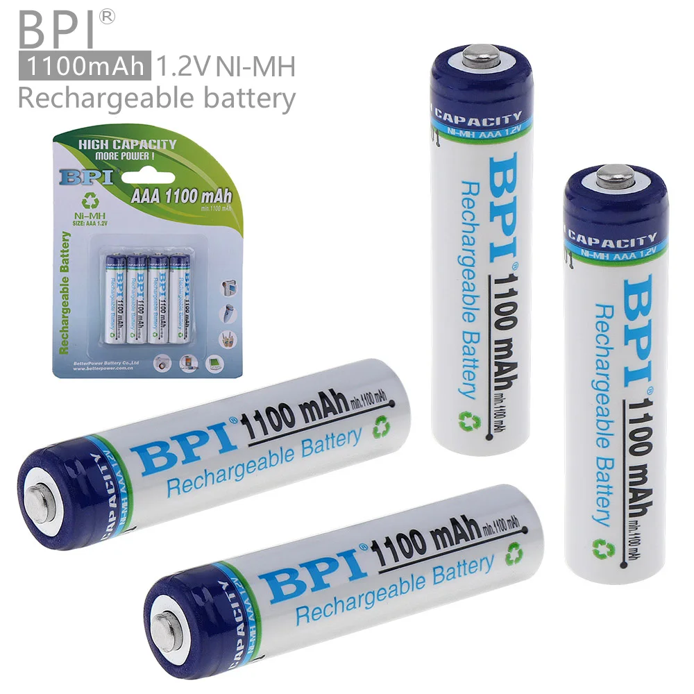 Autentiška Originali Kortelė BPI 1.2 V AAA 1100mAh NiMH Mažai Save Įkrovimo Baterija (akumuliatorius Bateria, Skirtą nuotolinio valdymo pultelį