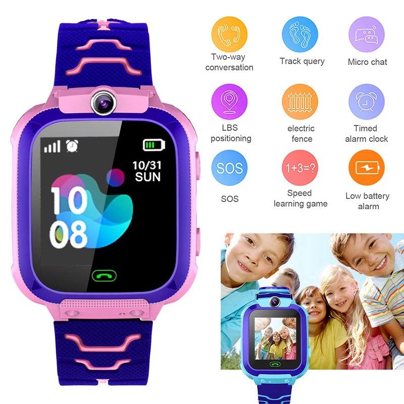 K12 Pasaulio Vaikai Vaikų Smart Žiūrėti GPS SOS skambučio vieta finder vaikas locator tracker anti-lost stebėti kūdikio smart laikrodžiai