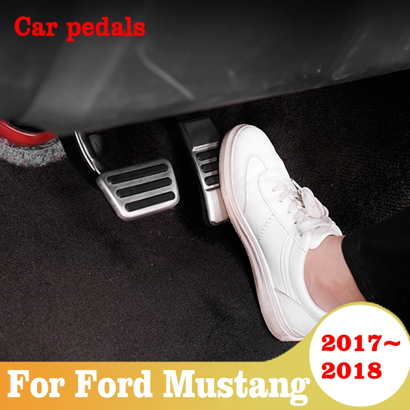 Automobilio Akceleratoriaus, Stabdžių Ir Sankabos Pedalas Kojoms Pedalų Plokštelės Viršelio Ford Mustang 2017 2018 2019 2020 Dalys, Automobilių Priedai