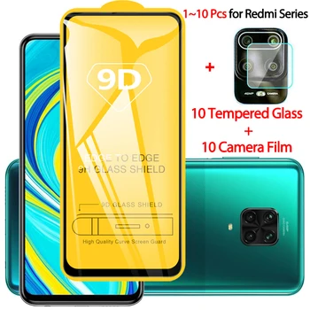 1-10 Vienetų, Kamera, Film+Stiklas Redmi Pastaba 9S Grūdintas Stiklas Pastaba 9Pro Xiaomi Redmi 9C NFC 9A Screen Protector Redmi 9 Pastaba Pro