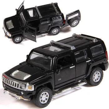 1:32 aukštos modeliavimas lydinio Hummer H3 visureigis transporto priemonės garso ir šviesos gali atverti duris berniukas švietimo žaislas automobilio modelį dovanos
