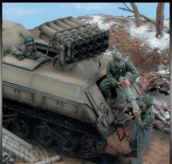 1/35 Panzer Įgulos narių yra 3 ŽMOGUS (NE BAKE ) Dervos, paveikslas Modelis rinkiniai Miniatiūriniai gk Unassembly Unpainted