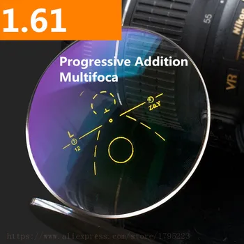 1.61 Indeksas Palaipsniui Objektyvas Asferinis Anti Reflective Multi-focal Objektyvas HMC Matavimo Progressive Be Varifocal Lens 2 VNT.