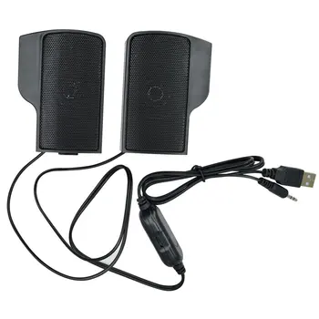 1 Pora Mini Nešiojamieji Clipon USB Stereo Garsiakalbiai linija Valdytojas Soundbar Nešiojamas Mp3 Telefono Muzikos Grotuvą PC su Clip