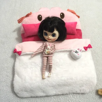 1 set Mielas Blyth Lėlės Lova pagalvės Miniatiūriniai Lėlių namelio Baldai Lėlės Priedai Princesė lova blyth kurhn 1/6 lėlės