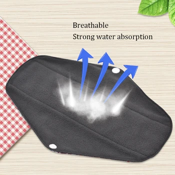 10 vnt. bambuko menstruacijų pagalvėlės audinys sanitarinių servetėlės daugkartinius įklotus absorbentas daugkartinio naudojimo anglis wasbare maandverband