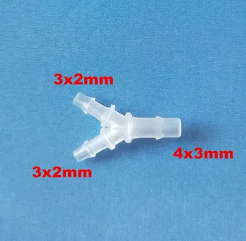 10 vnt Plastikinis rašalo vamzdžio jungtis Eco solvent spausdintuvas vamzdžio jungtis 4X3mm į 3X2mm Mutoh Roland Mimaki Y formos jungtis