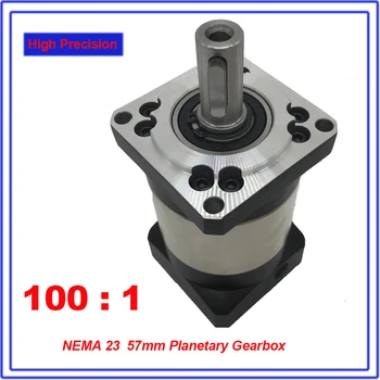 100:1 NEMA23 57mm 8mm Įvesties Planetinis Reduktorius pavarų Dėžė Reduktorius dėl uždarosios Kilpos Žingsninių Variklių Aukšto tikslumo CNC Kaukė mašina