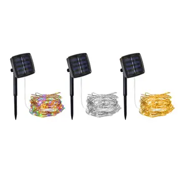 100/200 LED Saulės Varinės Vielos String Lempos Lauko Sodo Dekoratyvinės Šviesos