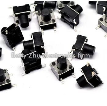 1000PCS/LOT 6 * 6 * 7MM SMD Tact Switch 4-pin micro jungiklis / mygtukas jungiklis