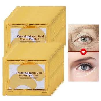 100vnt=50Packs Aukso Akių Kaukės Crystal Collagen Pašalintas Tamsiai Ratą Akių Kaukė Dvigubai Drėkina Anti-Aging Eye Pleistrai Grožis