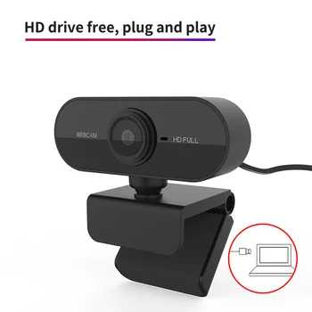 1080P HD Webcam Pasukti Fokusavimo USB 2.0 PC Darbalaukio Žiniatinklio Kamera, Mini Kompiuteris, Web Kameros, Vaizdo Įrašymo Live Darbo Konferencija