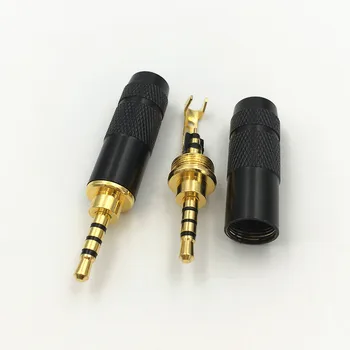 10vnt 2,5 mm 4 Polių Stereo Male Plug Lydmetalis 