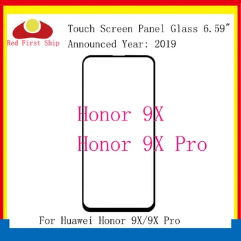 10vnt/daug Huawei Honor 9X HLK-AL00 ir 9X Pro HLK-AL10 Touch Panel Priekinės Stiklo Objektyvas Touchscreen Už Garbę 9X LCD Stiklo