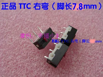 10vnt/daug originalus TTC lenktas pin pelės mikro jungiklis pusėje mygtukai deathadder red dot Gabalas 7,8 mm ilgio pin