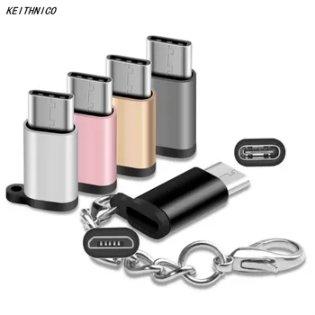 10vnt USB C Tipo Adapteriai USB-C Male Micro USB Moterų Konvertuoti Jungtis su Keychain Sync Įkroviklis, skirtas Samsung S8 S9 Macbook