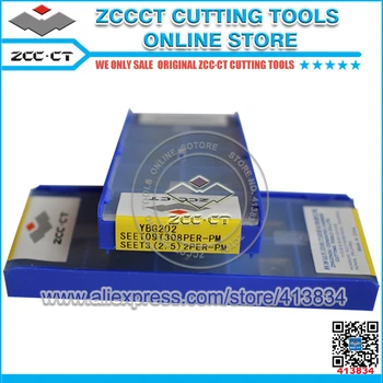 10vnt ZCC frezavimo cutter SEET09T308PER-PM YBG202 veido malūnas karbido įterpti frezavimo staklės