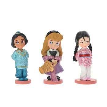 11pcs Disney duomenys Mulan Anime Statulėlės Moana Princesė snieguolė PVC figūrėlių, gimtadienio dovanos, žaislai vaikams, DS06