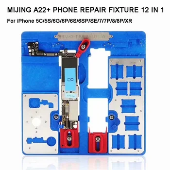 12 1 MIJING A22+ pagrindinės Plokštės Remontas Rungtynių PCB Turėtojas JIG VALDYBOS iPhone 5S/6/6S/6SP/7/7P/8/8P/ XR techninės Priežiūros Platformos