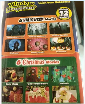 12 Filmų Mini Kalėdų Helovinas Lango Namų Kino Projektorius Patalpų Stebuklų Lauko Projektoriai Vaikams, Vaikų Dovanų