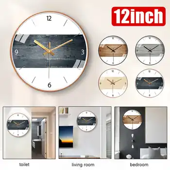 12inch/30cm 3D Silent Sieninis Laikrodis Derliaus Modernus Dizainas, Mediniai Laikrodžiai, Miegamojo Lipdukai Medienos Sienos Žiūrėti Namų Dekoro