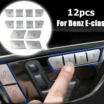 12Pcs Automobilio Duris Sėdynės Atminties Užrakinti Mygtukus Apima Lipdukai Mercedes-Benz CLA/GLA/GLK/GLE/CLS/GL/ML/A/B/E