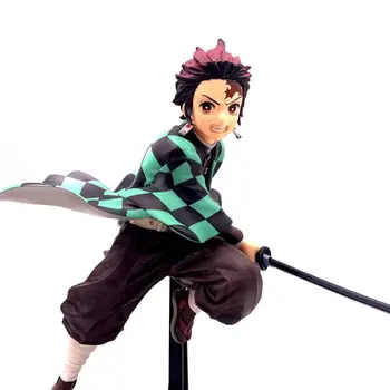 15cm Anime Pav Demon Slayer Kamado Tanjirou PVC Veiksmų Skaičius, Žaislų Kimetsu nr. Yaiba Statula Suaugusiųjų Kolekcionuojamos Lėlės Modelio Dovanos
