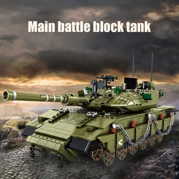 1730Pcs Miesto Karinės MK4 Pagrindinis Tankas Modelio Blokai WW2 Armijos Kareivis Sumos Švietimo Plytų Žaislai Vaikams