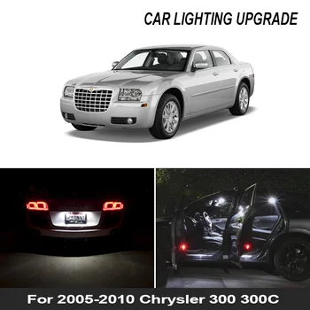 17x Canbus Klaidų Baltas Led Interjero Paketas Rinkiniai, Žibintai 2005-2010 M. Chrysler 300 300C Žemėlapis Dome Licenciją Plokštelės Lemputės