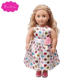 18 colių Mergaičių lėlės suknelė Princesė spausdinti vakare gown Amerikos naujagimių sijonas žaislai tinkami 43 cm kūdikių lėlės c113
