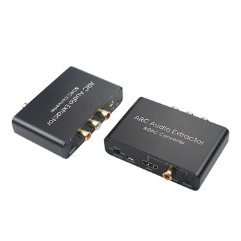 192KHz LANKO o Adapter HDMI o Extractor Skaitmeninio į Analoginį o Keitiklis DAC SPDIF Koaksialinis RCA 3,5 mm Išėjimo Lizdas