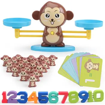 1Set Beždžionė Balansas Švietimo Matematika Žaidimas skirtas Vaikams Mokytis Skaičiuoti, Skaičių ir Pagrindinių Matematikos, 65 Gabalas KAMIENINIŲ Mokymosi Žaislas