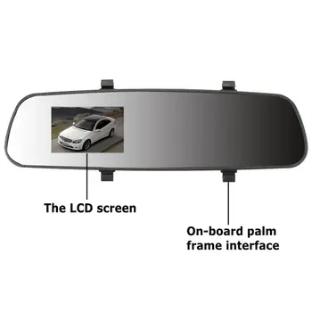 2.7-Colių Full 1080P LCD Automobilinis vaizdo Kamera Brūkšnys Cam Vaizdo įrašymo galinio vaizdo Veidrodėlis Transporto priemonė DVR Naktinio Matymo vaizdo Kamera