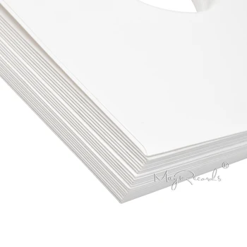 20 Aukštos Kokybės Sunkiasvoris ACID FREE Baltos spalvos Kraft Popieriaus Vidinis Rankovių, Su Skyle, 10