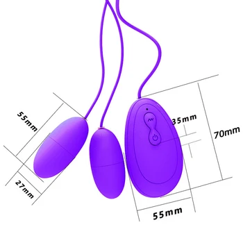 20 Greičio Dviguba Vibracija, Kiaušiniai Nuotolinio Valdymo Kulka Galingas Vibratorius Klitorio Stimuliatorius G-Spot Massager Sekso Žaislai Moterims