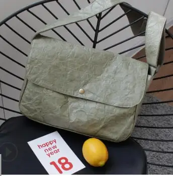2018 korėjos versija retro paštininkas pečių maišą mados senas plauti krepšys Paprasta kraft popieriaus, raukšlėta rankinės