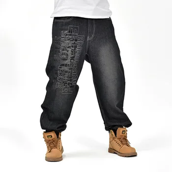 2019 CHOLYL Žmogus, laisvi džinsai hiphop riedlentė džinsai baggy pants džinsinio audinio kelnės hip-hop vyrai skelbimų rap džinsai 4 Sezonus didelis dydis 30-46