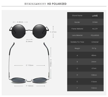 2019 Naujo Dizaino Apvalūs Akiniai, Akiniai nuo saulės Steampunk Moterų Turas Saulės akiniai Vyrams