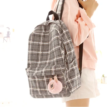 2019 naujo dizaino pledas lino merginos kuprinė moterims laisvalaikio krepšys paauglys mokyklos studentas knygos maišas kasdien pirkinių krepšys jauni